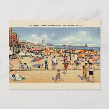 Vintage Atlantic City New Jersey Travel Postcard