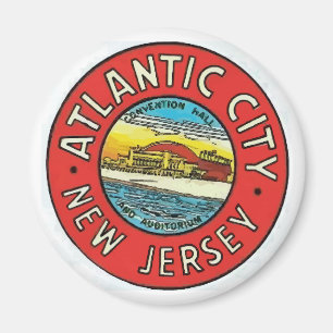 Vintage Atlantic City NJ Magnet