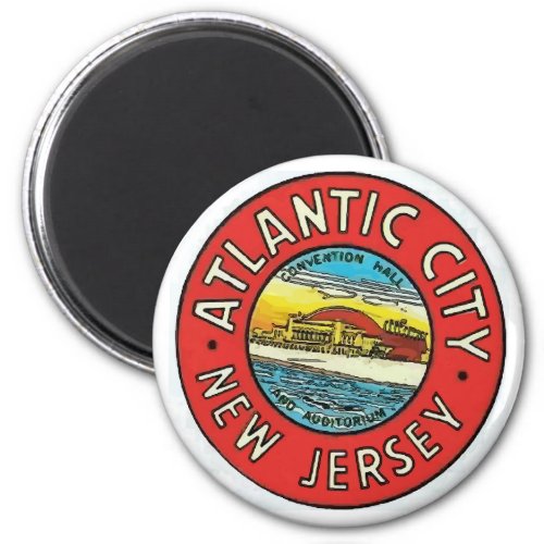 Vintage Atlantic City NJ Magnet