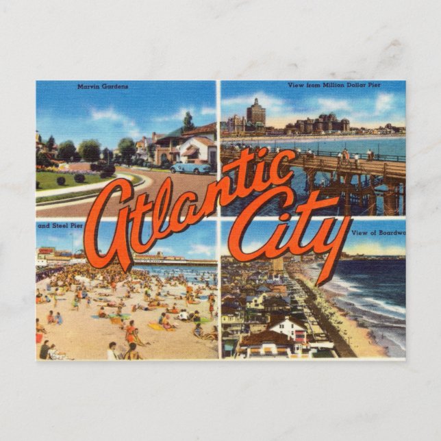 Vintage Atlantic City Postcard (Front)
