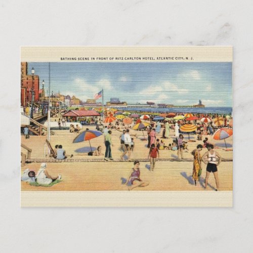 Vintage Atlantic City Ritz Carlton Post Card