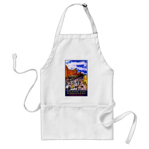 Vintage Atlantic City Train Travel Adult Apron