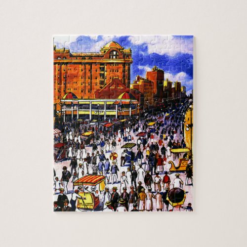 Vintage Atlantic City Train Travel Jigsaw Puzzle