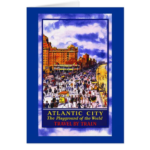 Vintage Atlantic City Travel Poster on Cards