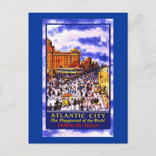 Vintage Atlantic City Travel Poster on Cards