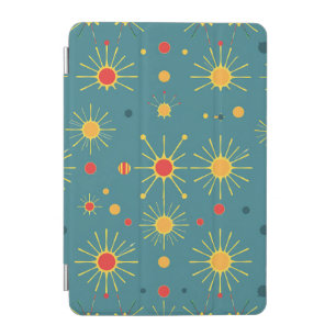 Vintage Atomic Burst Teal Pattern iPad Mini Cover