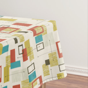 Vintage Atomic Tiki Design Tablecloth