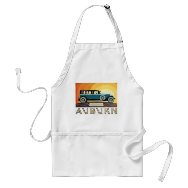 Vintage Auburn Motors Sunburst Ad Adult Apron (Front)