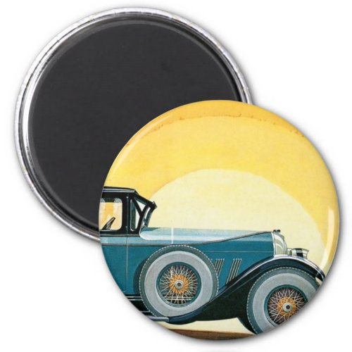 Vintage Auburn Motors Sunburst Ad Magnet