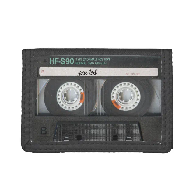 Retro Cassette Tape Wallet - Black