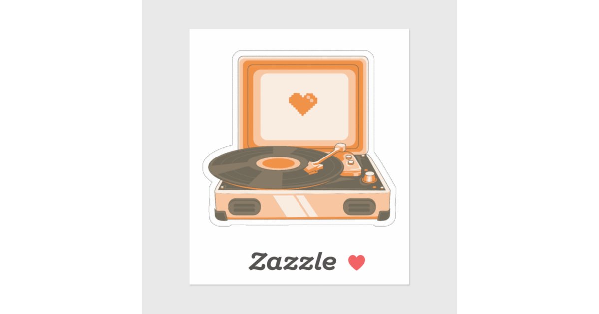 Vintage Audio LP Vinyl Record Player MAGNET Sticker | Zazzle