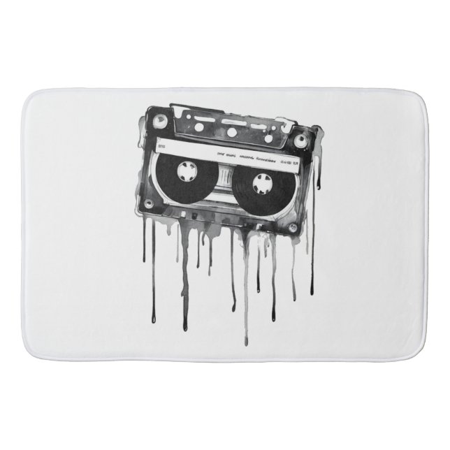 Vintage audiocassette bath mat (Front)