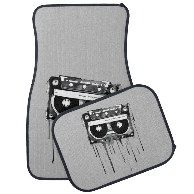 Vintage audiocassette car floor mat (Set)