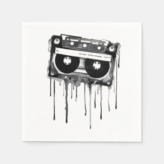 Vintage audiocassette napkins (Front)