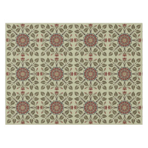 Vintage Audsley Tudor Rose Victorian Pattern Art Tablecloth