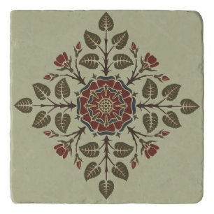 Vintage Audsley Tudor Rose Victorian Pattern Art Trivet