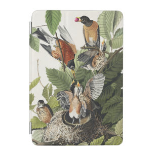 Vintage Audubon American Robin Bird Nest Art iPad Mini Cover