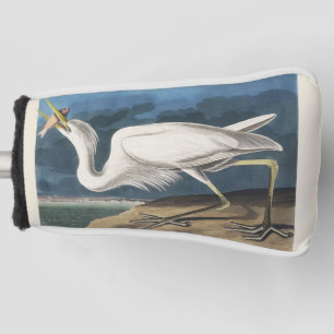 Vintage Audubon Great White Heron Bird Art Golf Head Cover