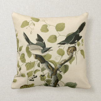 Vintage Audubon Loggerhead Shrike Painting Gift Throw Pillow