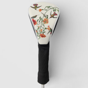 Vintage Audubon Mango Hummingbirds Flowers Golf Head Cover