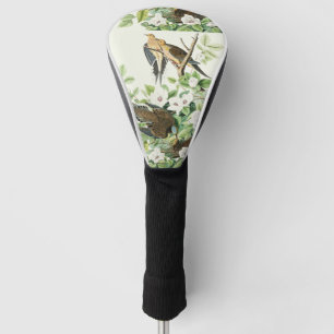 Vintage Audubon Mourning Dove Bird Flower Art Golf Head Cover