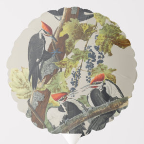 Vintage Audubon Pileated Woodpecker Bird Art Balloon