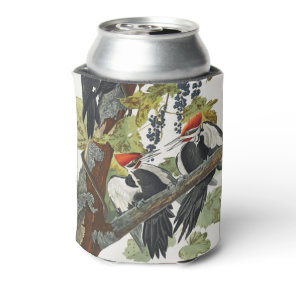 Vintage Audubon Pileated Woodpecker Bird Art Can Cooler