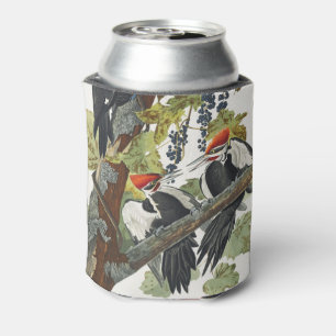 Vintage Audubon Pileated Woodpecker Bird Art Can Cooler