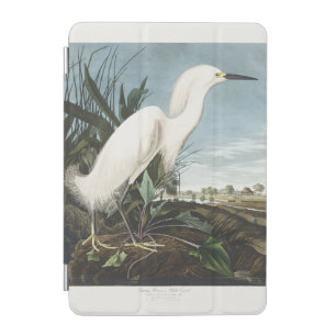 Vintage Audubon Snowy Heron White Egret Bird Art iPad Mini Cover