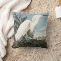 Vintage Audubon Snowy Heron White Egret Bird Art