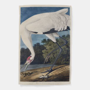 Vintage Audubon Whooping Crane Bird Nature Art Garden Flag