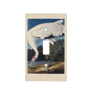 Vintage Audubon Whooping Crane Bird Nature Art Light Switch Cover