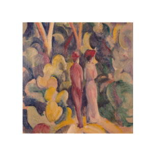 Vintage August Macke Couple on the Forest Track  Wood Wall Art