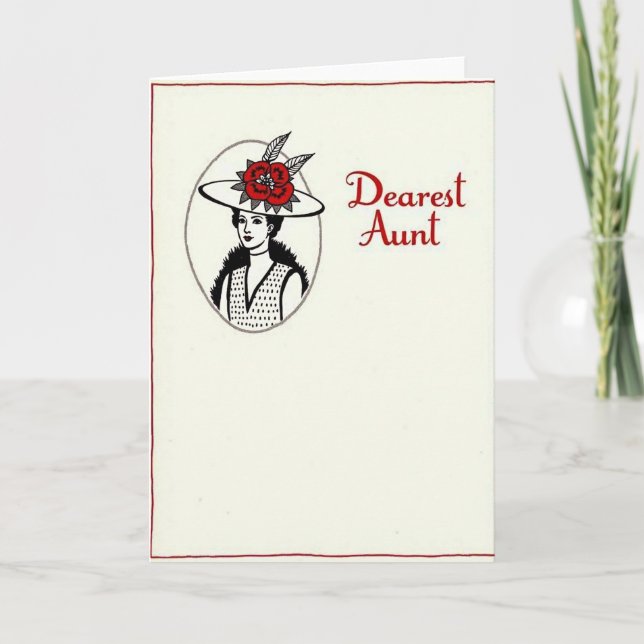 Vintage Aunt Mothers Day Card (Front)