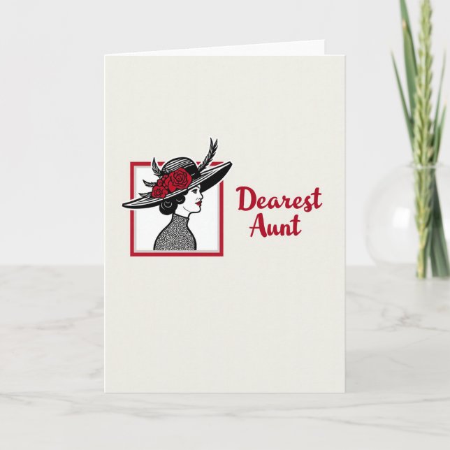 Vintage Aunt Portrait Card (Front)