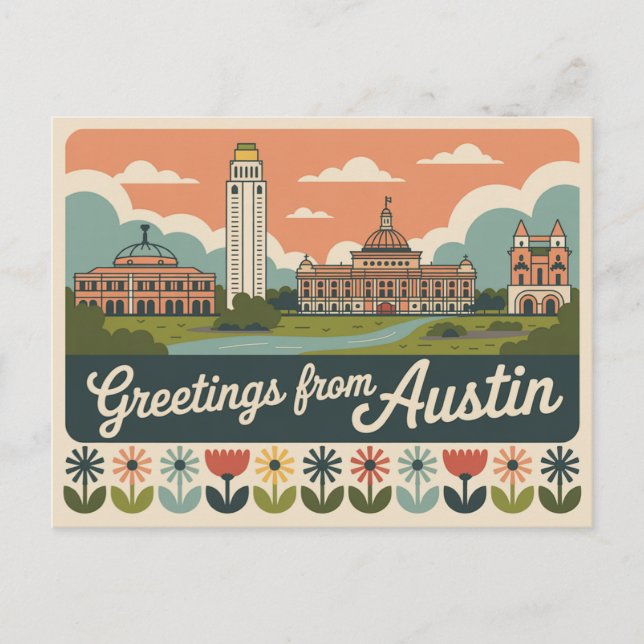 Vintage Austin Postcard | Greetings from Austin (Front)