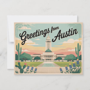 Vintage Austin Postcard   Greetings from Austin