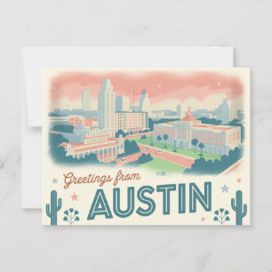 Vintage Austin Postcard   Greetings from Austin