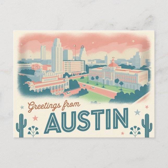 Vintage Austin Postcard | Greetings from Austin (Front)