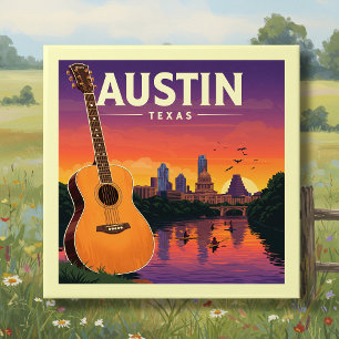 Vintage Austin Texas Ceramic Tile