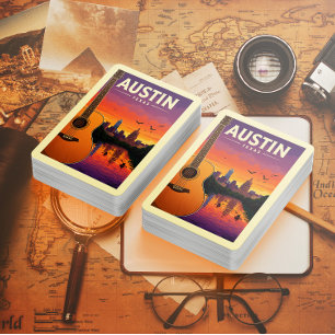 Vintage Austin Texas Poker Cards