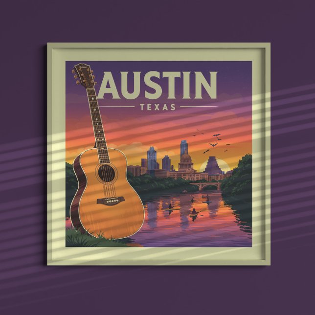 Vintage Austin Texas Poster (Creator Uploaded)
