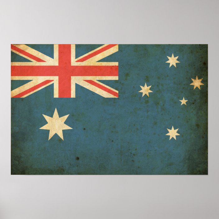 Vintage Australia Flag Poster