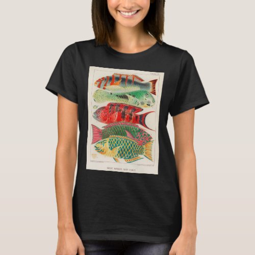 Vintage Australia Great Barrier Reef Fishes T_Shirt