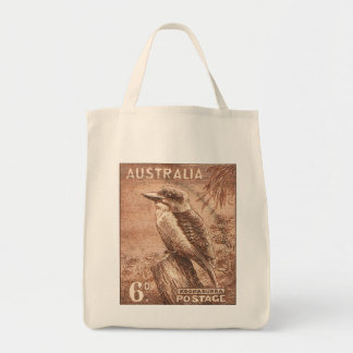 Vintage Australia Kookaburra Bird Tote Bag