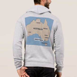 Vintage Australia Map Hoodie | Retro Australian Ba