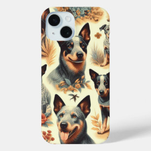 Vintage Australian Cattle Seamless iPhone 15 Case