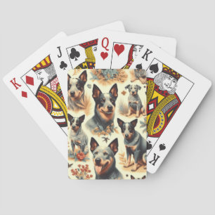 Vintage Australian Cattle Seamless Poker Cards