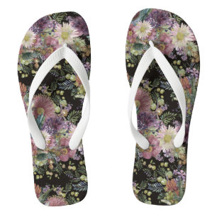 Vintage Australian Wildflowers Flip Flops