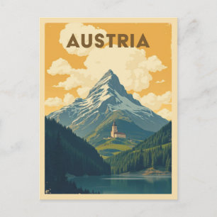 Vintage Austria Mountain Travel Tourism Postcard